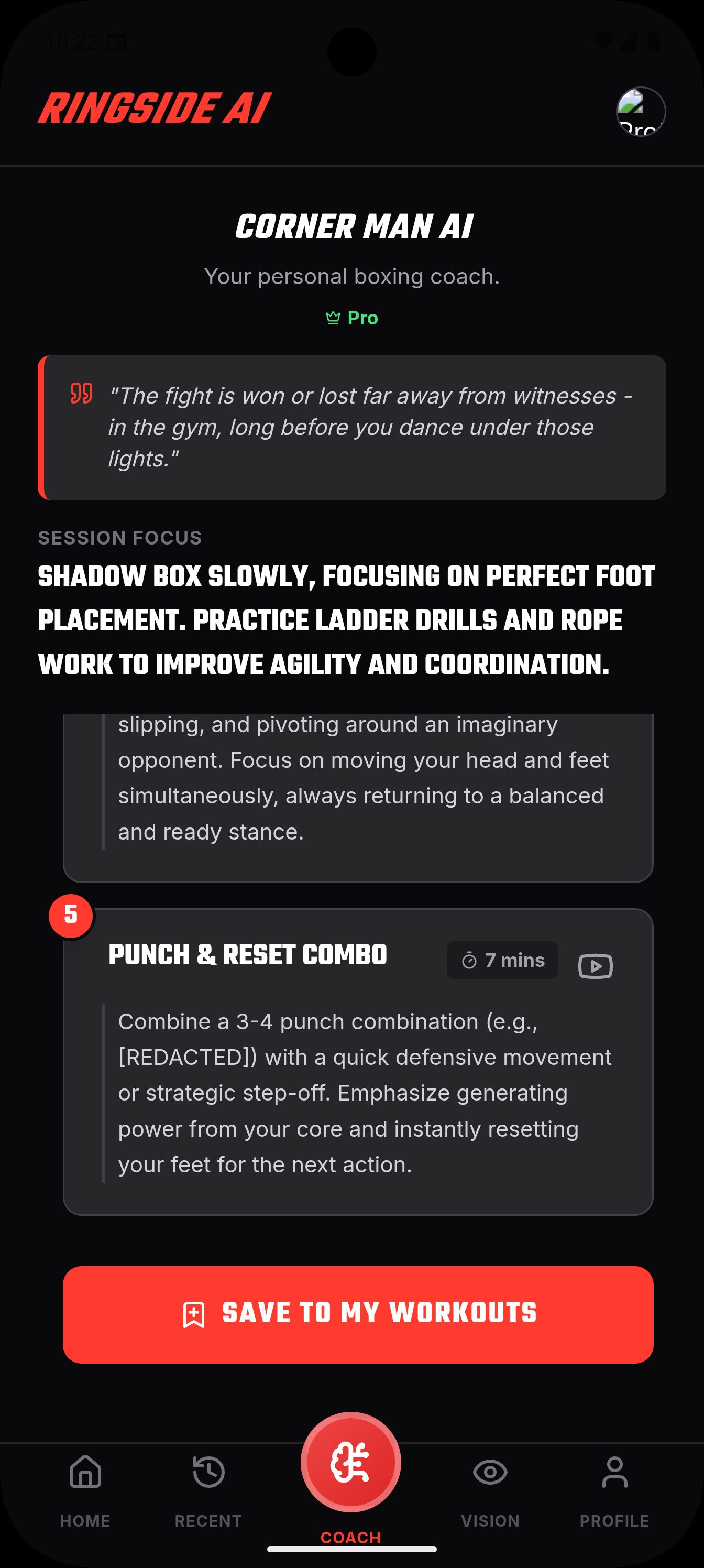 Cornerman - Custom Workout